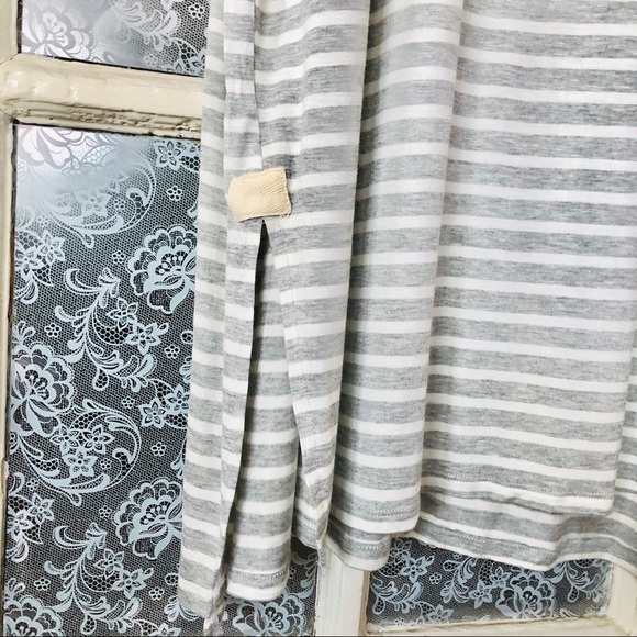 Grey White Striped Casual Dress - Picture 4 of 8